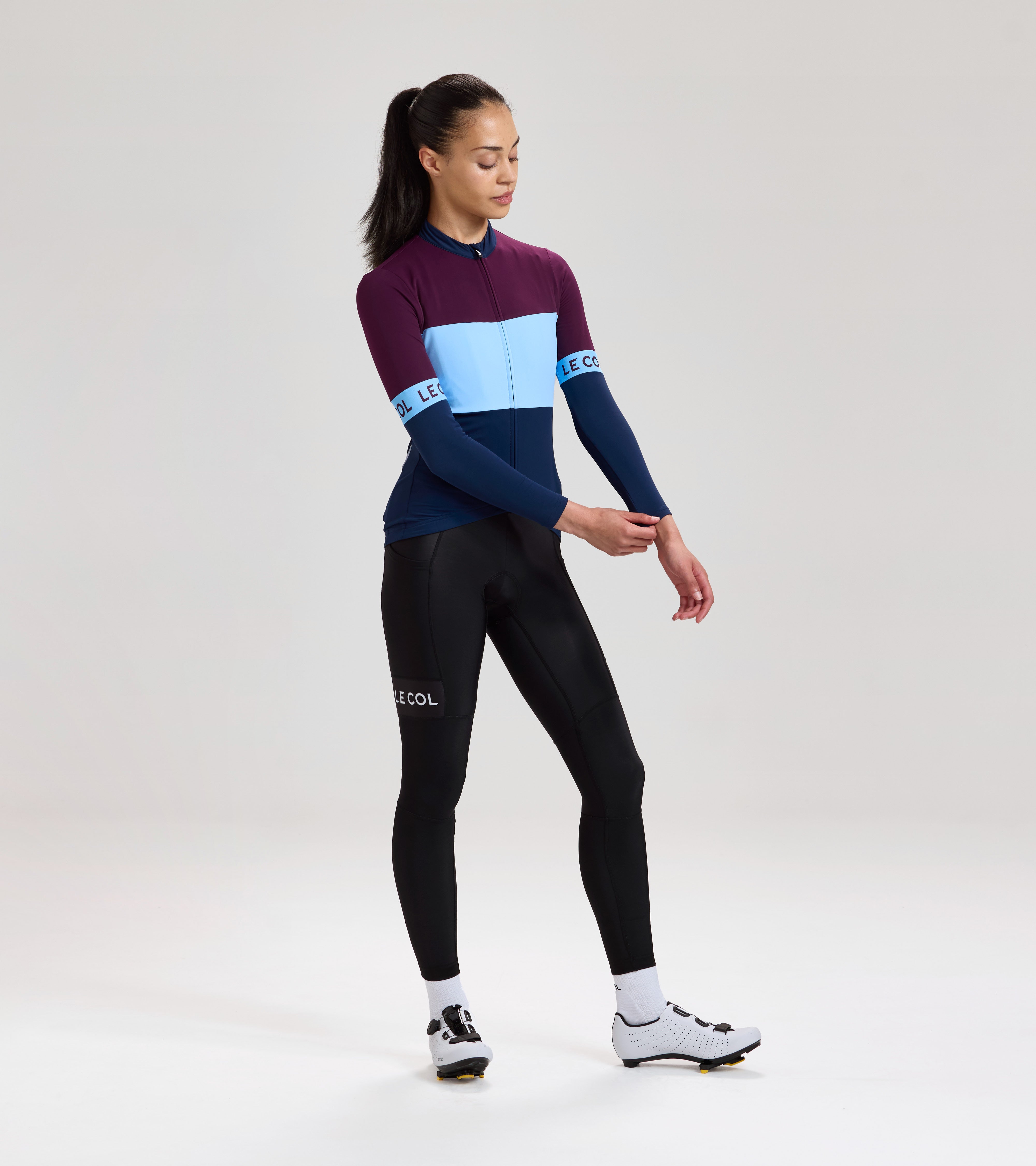 Womens Sport Tricolour Long Sleeve Jersey 11 Womens Sport Tricolour Long Sleeve Jersey