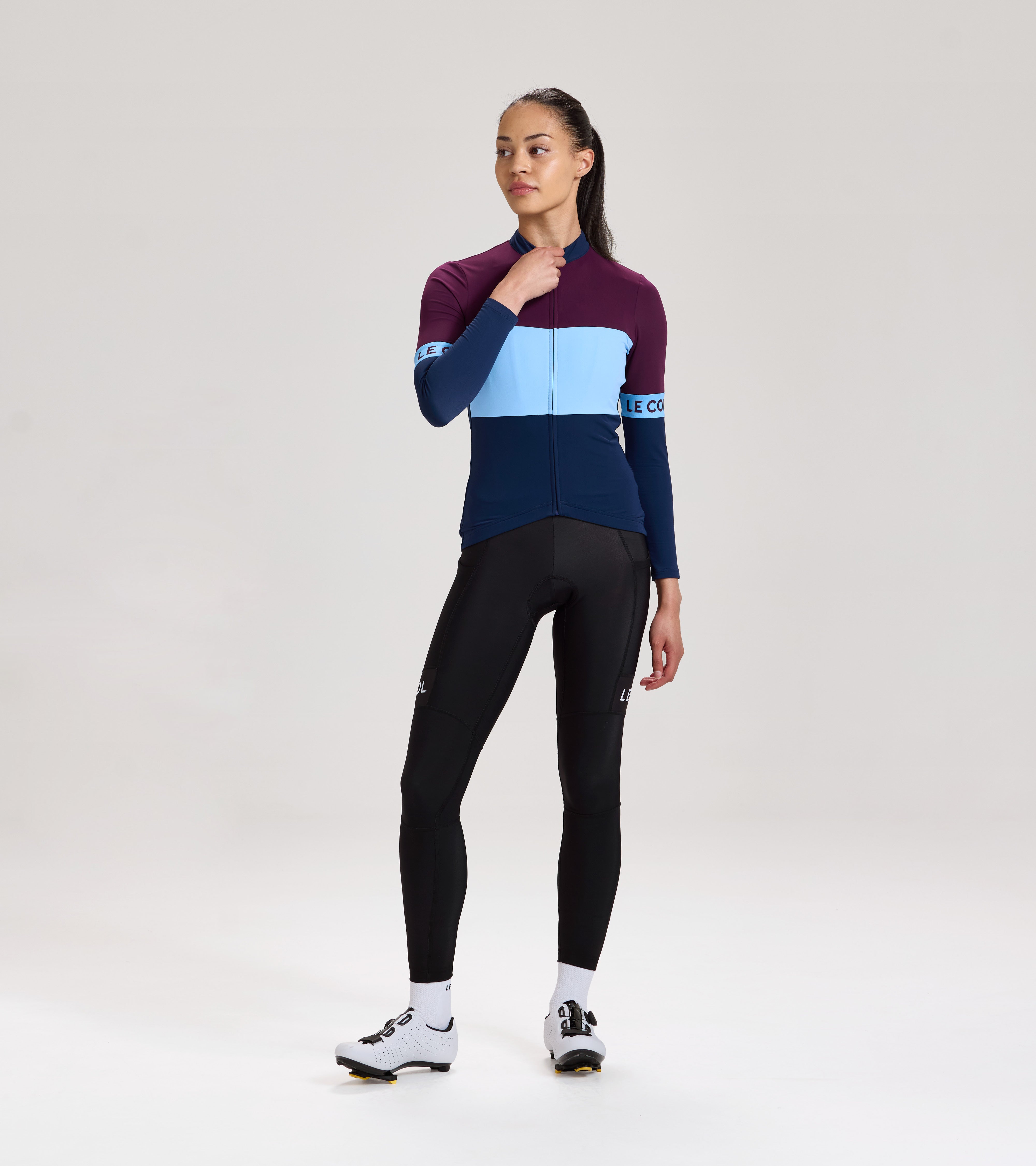 Womens Sport Tricolour Long Sleeve Jersey 9 Womens Sport Tricolour Long Sleeve Jersey