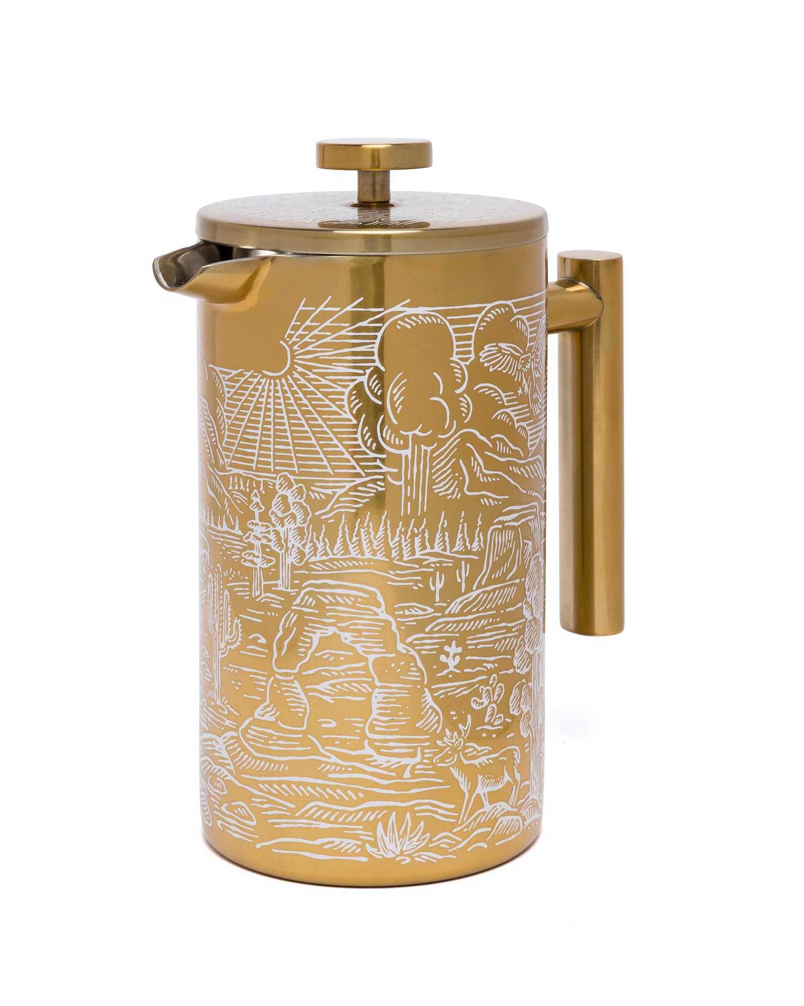 National Parks Brass French Press