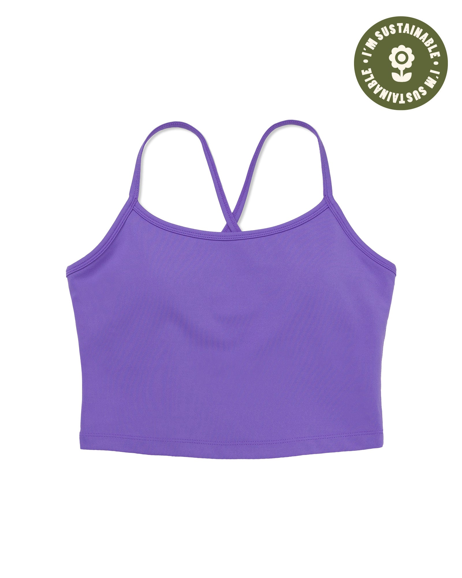 Purple Sand Recycled Cropped Tank