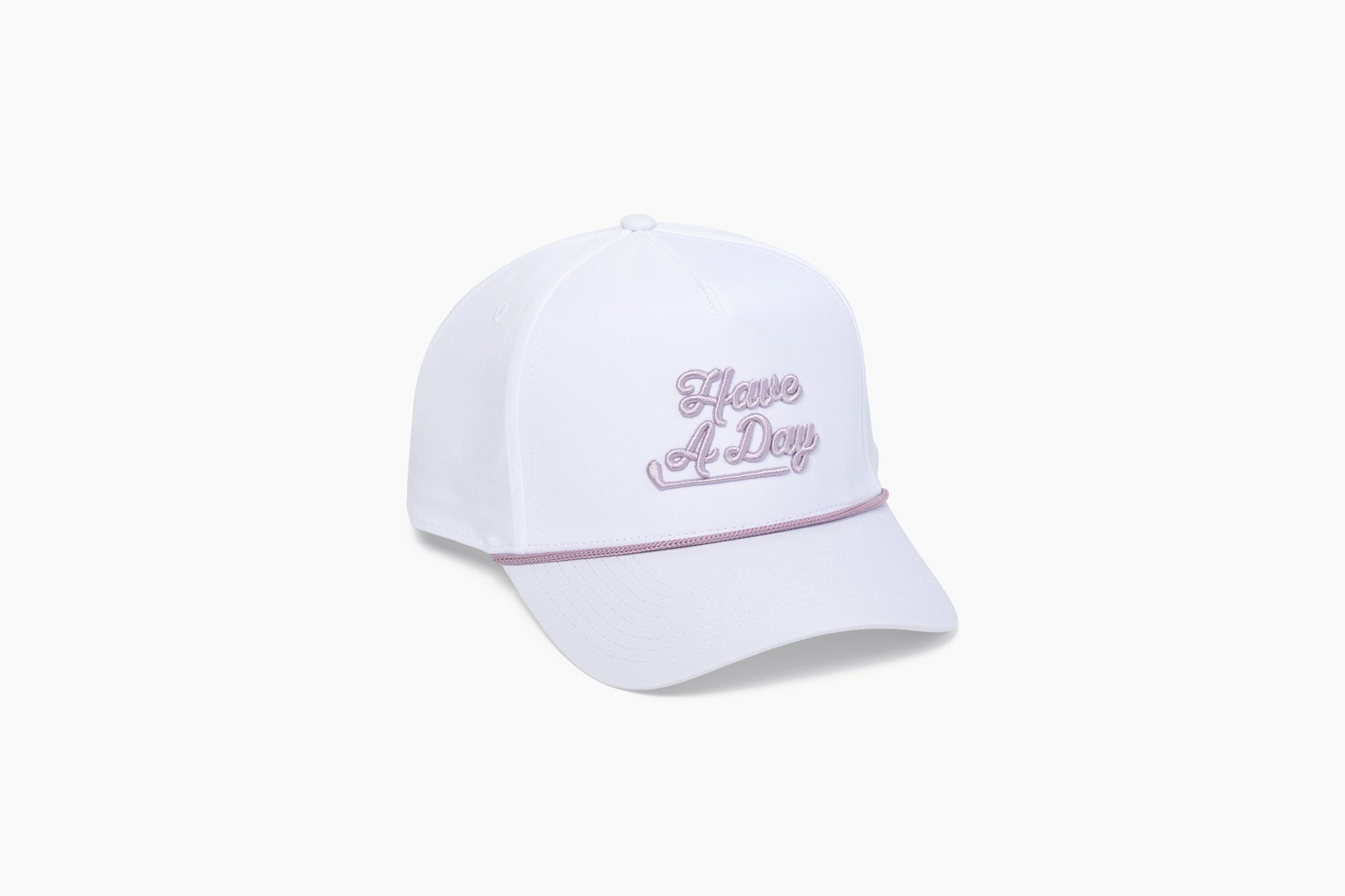 Have A Day White & Purple Rope Hat