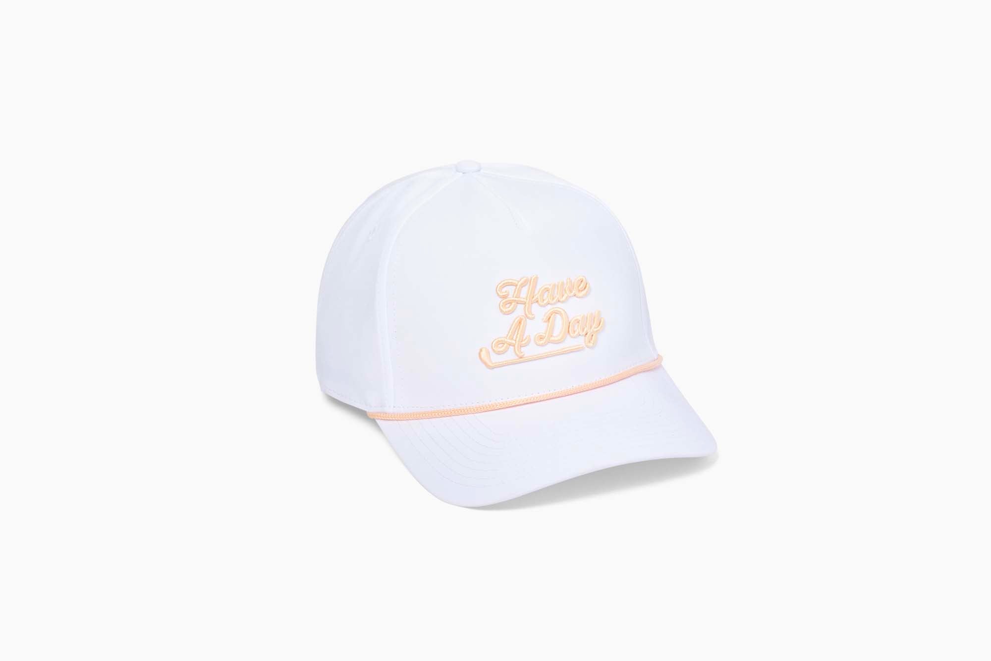Have A Day White & Orange Rope Hat